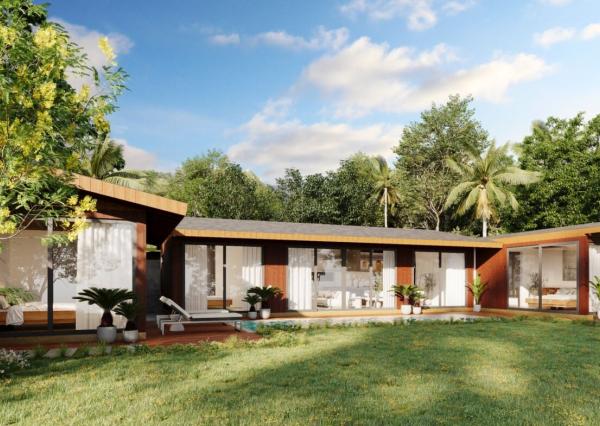 Moderná štvorizbová vila v pokojnej časti Buduk pri Canggu