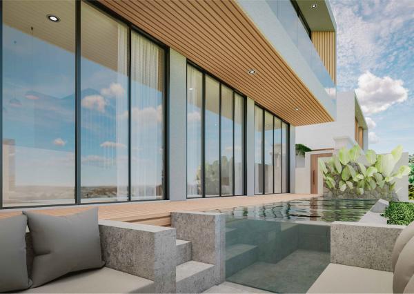 Moderná trojspálňová vila s bazénom v oblasti Melasti