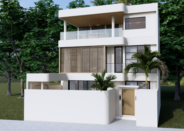 Moderná vila s výhľadom na oceán a súkromným wellness