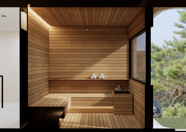 Moderná vila s výhľadom na oceán a súkromným wellness