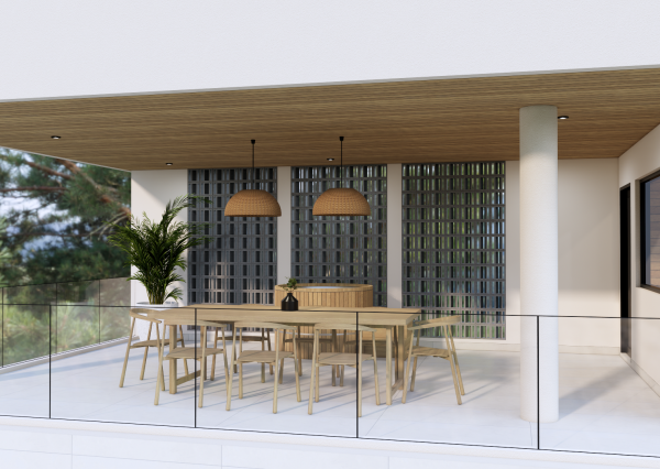 Moderná vila s výhľadom na oceán a súkromným wellness