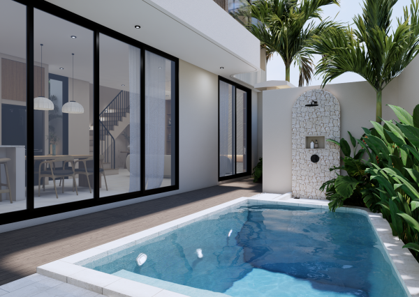 Moderná vila s výhľadom na oceán a súkromným wellness