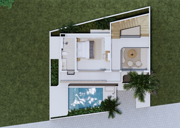 Moderná vila s výhľadom na oceán a súkromným wellness