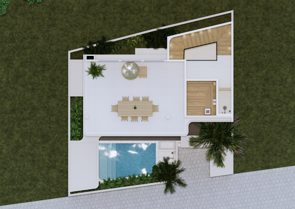 Moderná vila s výhľadom na oceán a súkromným wellness