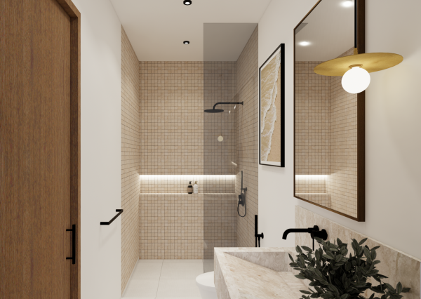 Moderná 1-izbová vila v štýle tropického minimalizmu