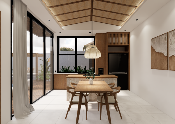 Moderná 1-izbová vila v štýle tropického minimalizmu