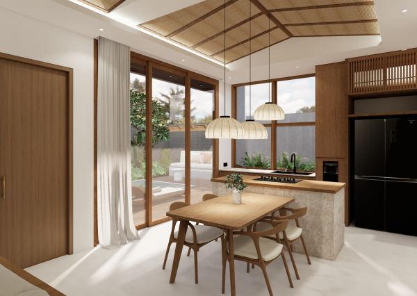 Moderná 1-izbová vila v štýle tropického minimalizmu